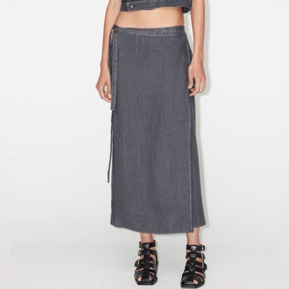 Zara Charcoal Midi Skirt